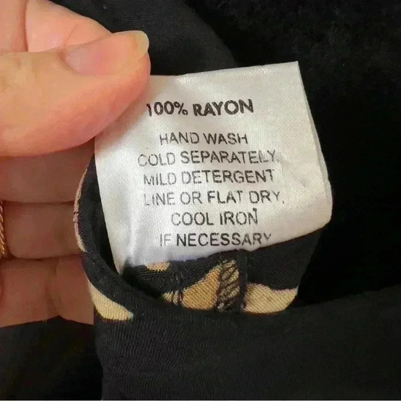 90s YF Young Fashion Black Beachy Button Dress - Size Medium - Picture 5 of 7